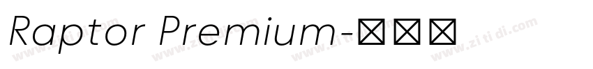 Raptor Premium字体转换